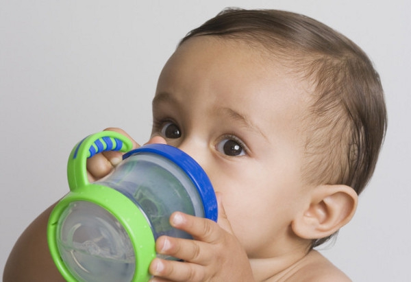 Si Kecil Mulai Minum Dari Cangkir