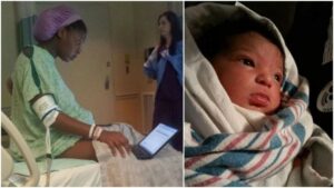 Seorang Ibu Mengerjakan Ujian di Tengah Persalinan