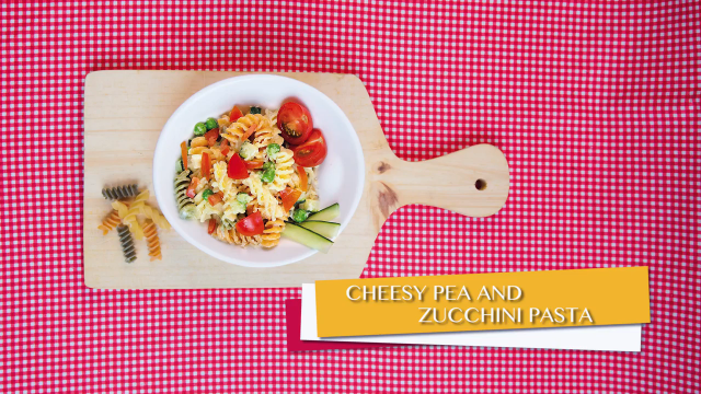 Resep Finger Food Balita: Cheesy Pea and Zucchini Pasta
