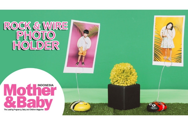 DIY Rock &#038; Wire Photo Holder