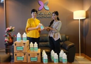 Peduli COVID-19, Baby HUKI Donasikan Cairan Antiseptik