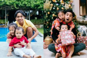 Momen Akrab dan Lucu Betrand Peto bersama Thalia dan Thania